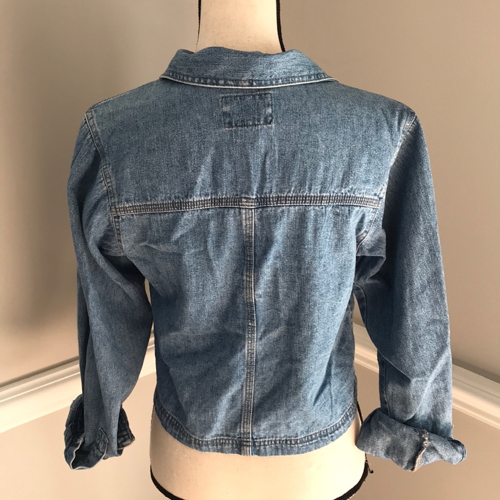 Vintage Express Denim Crop Jacket Sz S - Picture 4 of 5